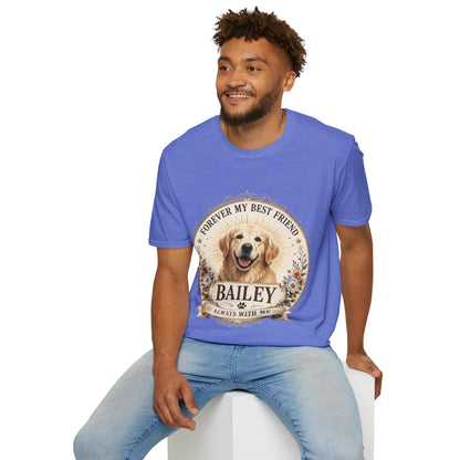 Dog Lover T-Shirt — “Forever My Best Friend” Personalized Golden Retriever Tee