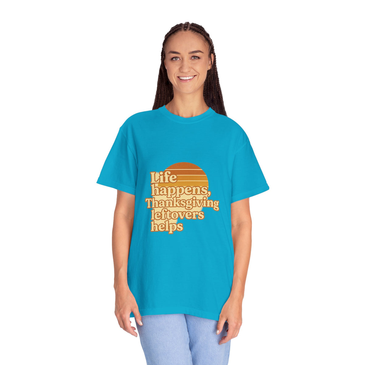 Thanksgiving Leftovers T-Shirt — “Life Happens, Thanksgiving Leftovers Helps” Retro Tee - Trending Now - October 2026