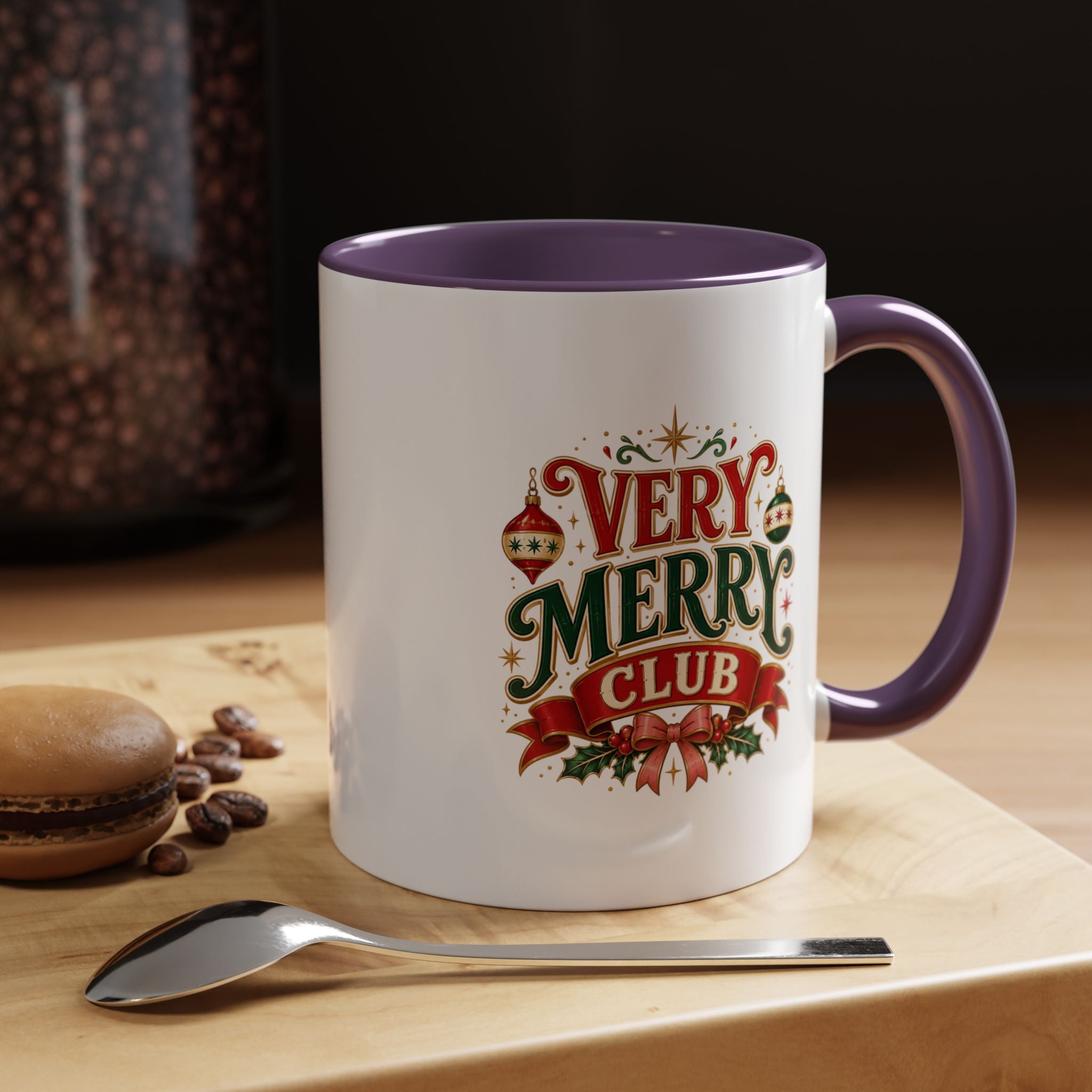 Very Merry Club Coffee Mug — Christmas Holiday Accent Mug