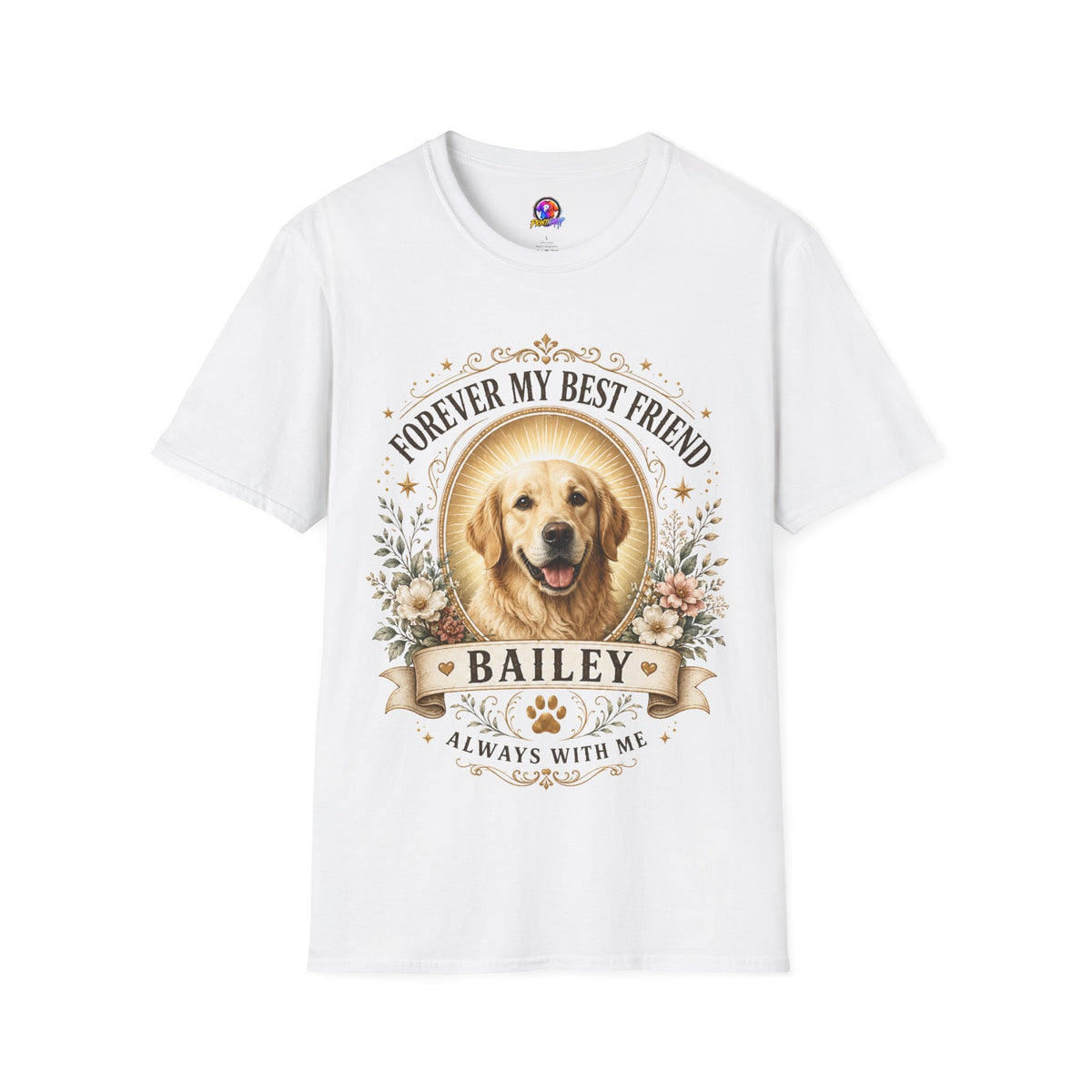 Forever My Best Friend Dog T-Shirt — Personalized Pet Memorial Tee ("Bailey")