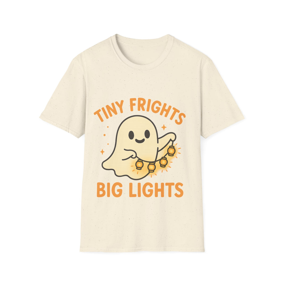 "Tiny Frights Big Lights" Cute Ghost Tee | Spooky Season Halloween T-Shirt - Trending Now - September 2026