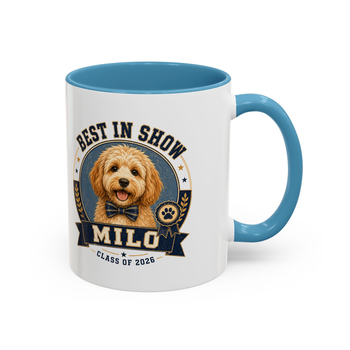 Milo Bailey Dog Dad Mom Best in Show Milo Coffee Mug — Personalized Dog Lover Gift (Class of 2026)