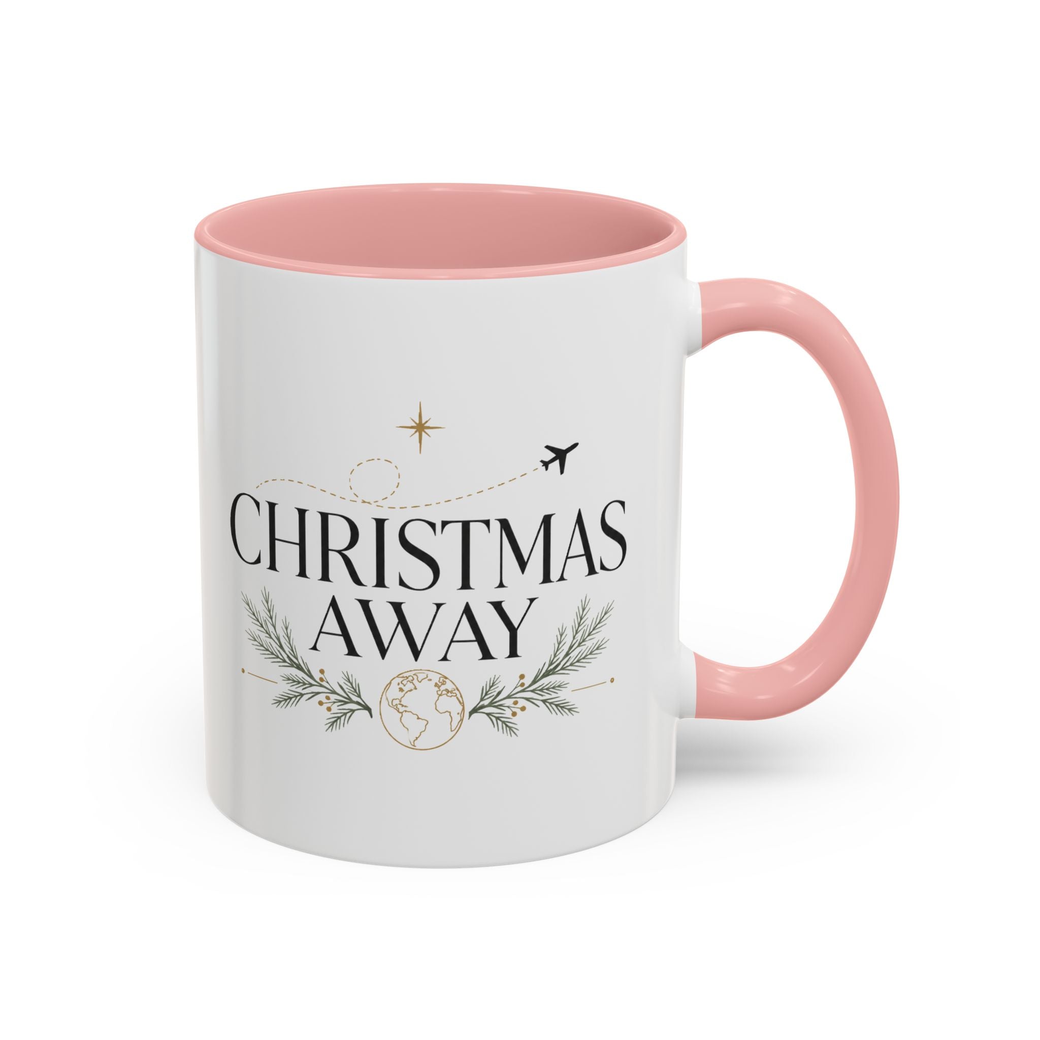 Christmas Away Accent Coffee Mug — Holiday Travel Coffee Cup