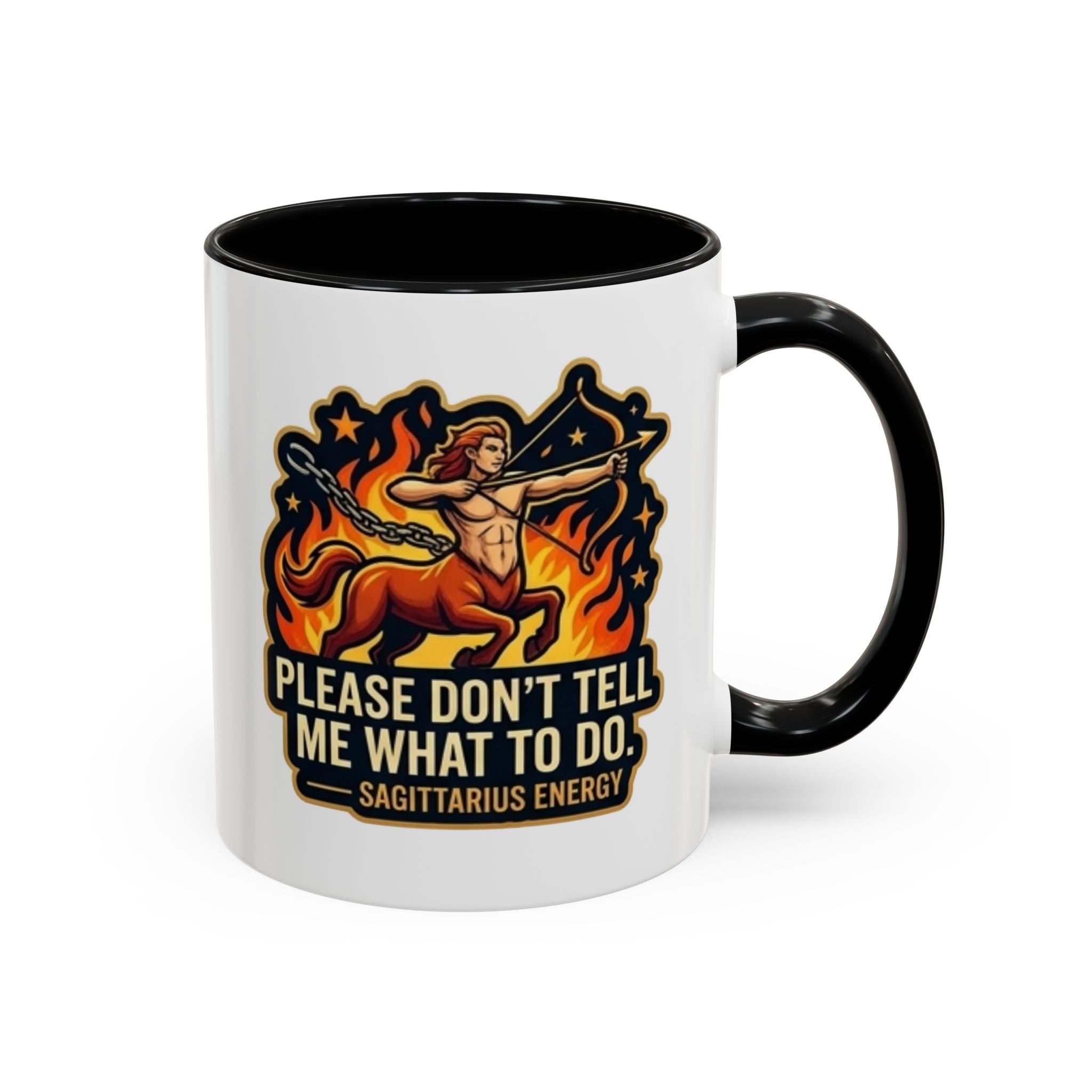 Sagittarius Coffee Mug — "Please Don't Tell Me What To Do" Zodiac Accent Mug (11/15oz)