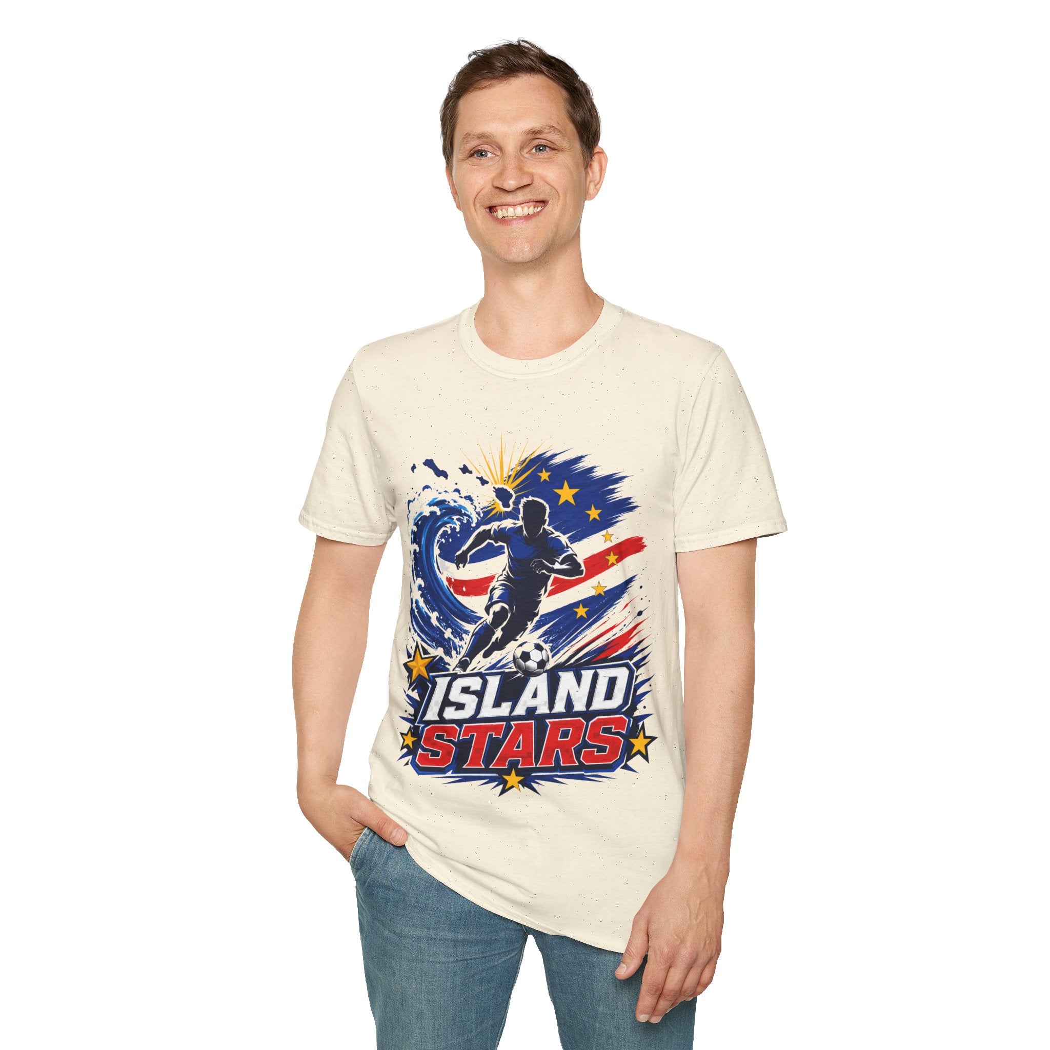 Cabo Verde Island Stars Soccer T-Shirt – Pacific Wave Football Team Tee