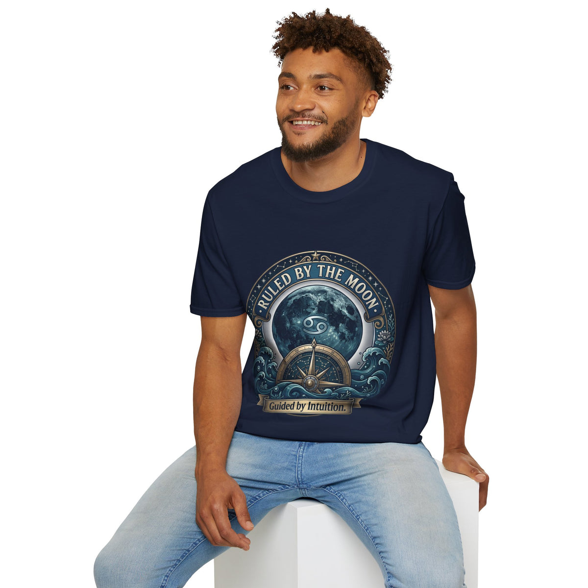 Cancer Zodiac Ruled by the Moon T-Shirt — Celestial Astrology Zodiac Graphic Tee