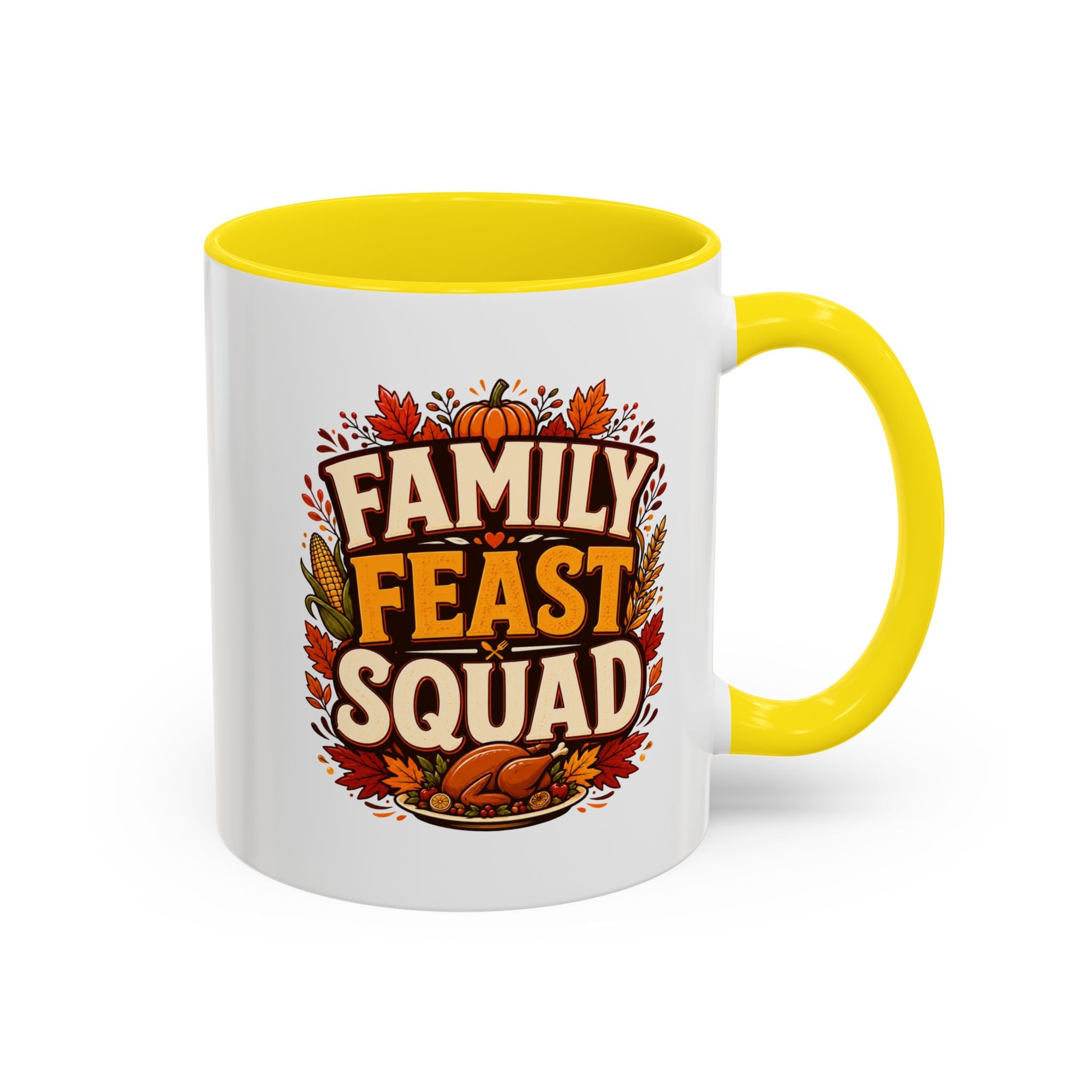 Thanksgiving Mug Family Feast Squad Coffee Mug — Thanksgiving Fall Holiday Accent Mug