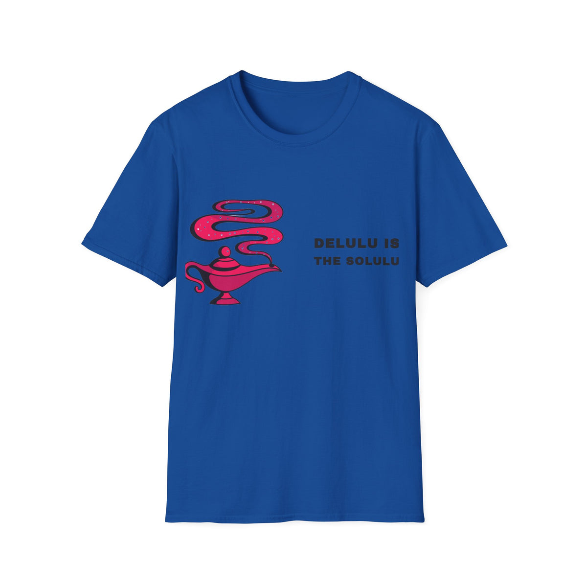 Genie Lamp Graphic T-Shirt — 'Delulu' Vaporwave Snake Design - Trending Now - September 2026