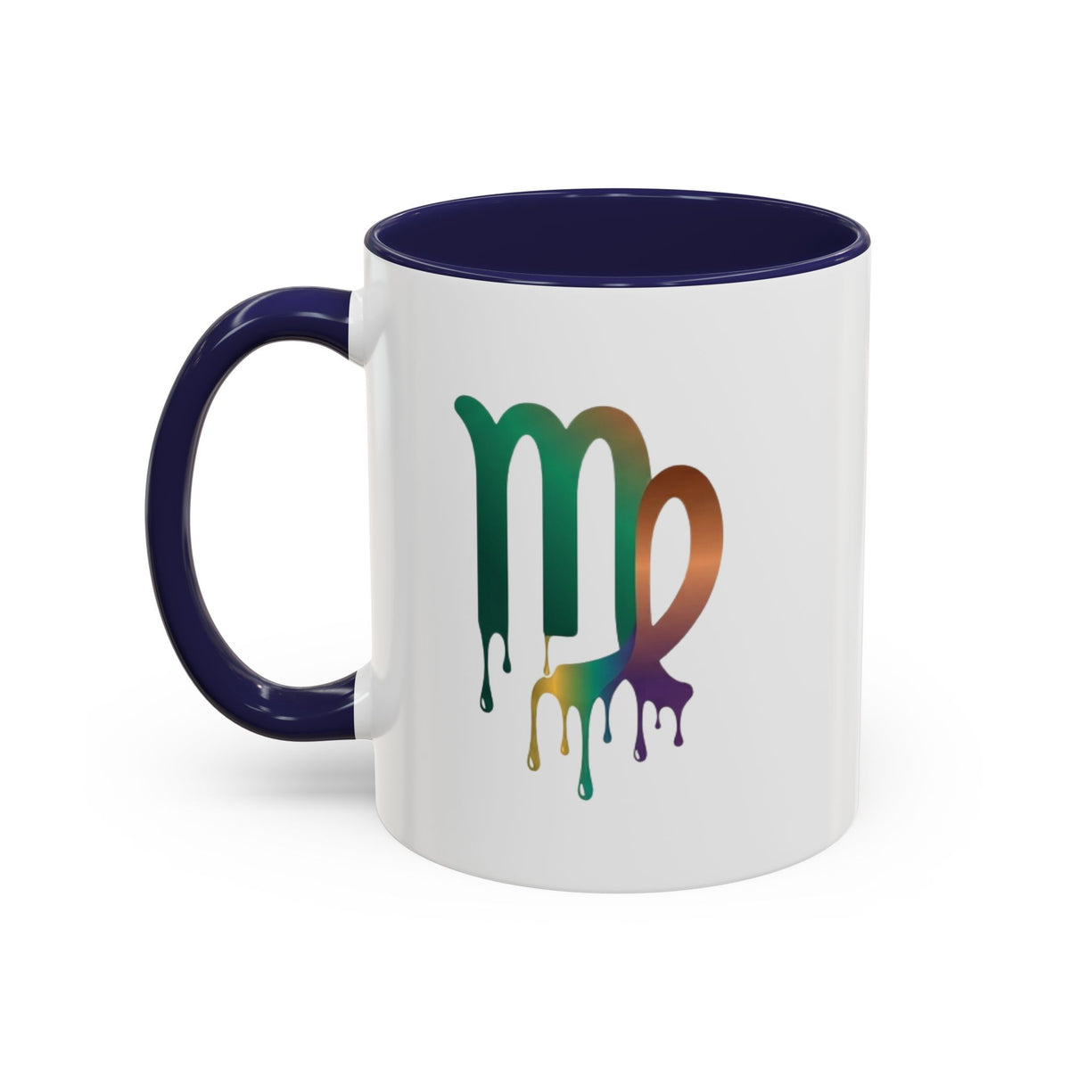 Virgo Zodiac Virgo Drip Accent Coffee Mug — Colorful Zodiac Astrology Gift