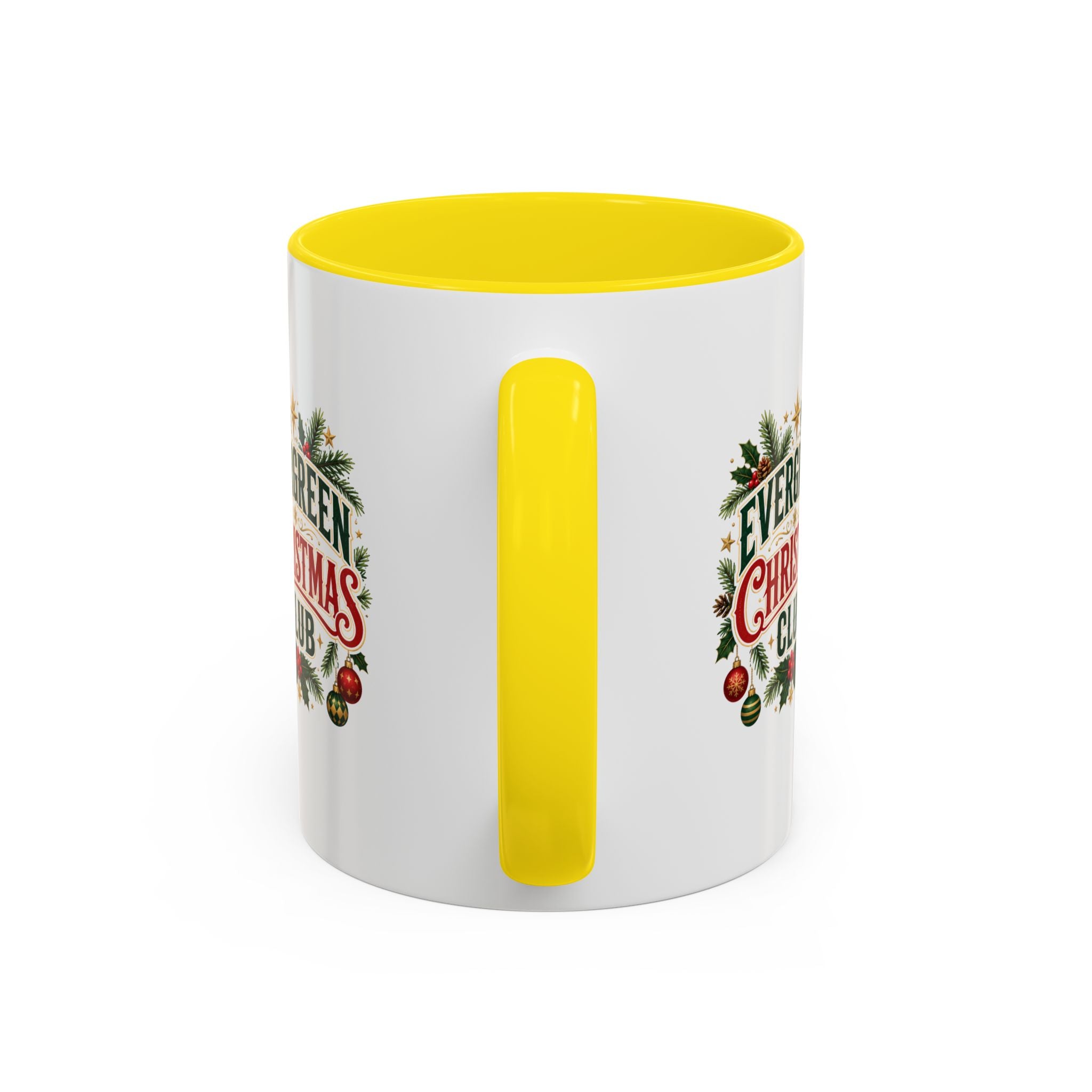 Evergreen Christmas Club Accent Coffee Mug – Festive Holiday Tea & Coffee Cup