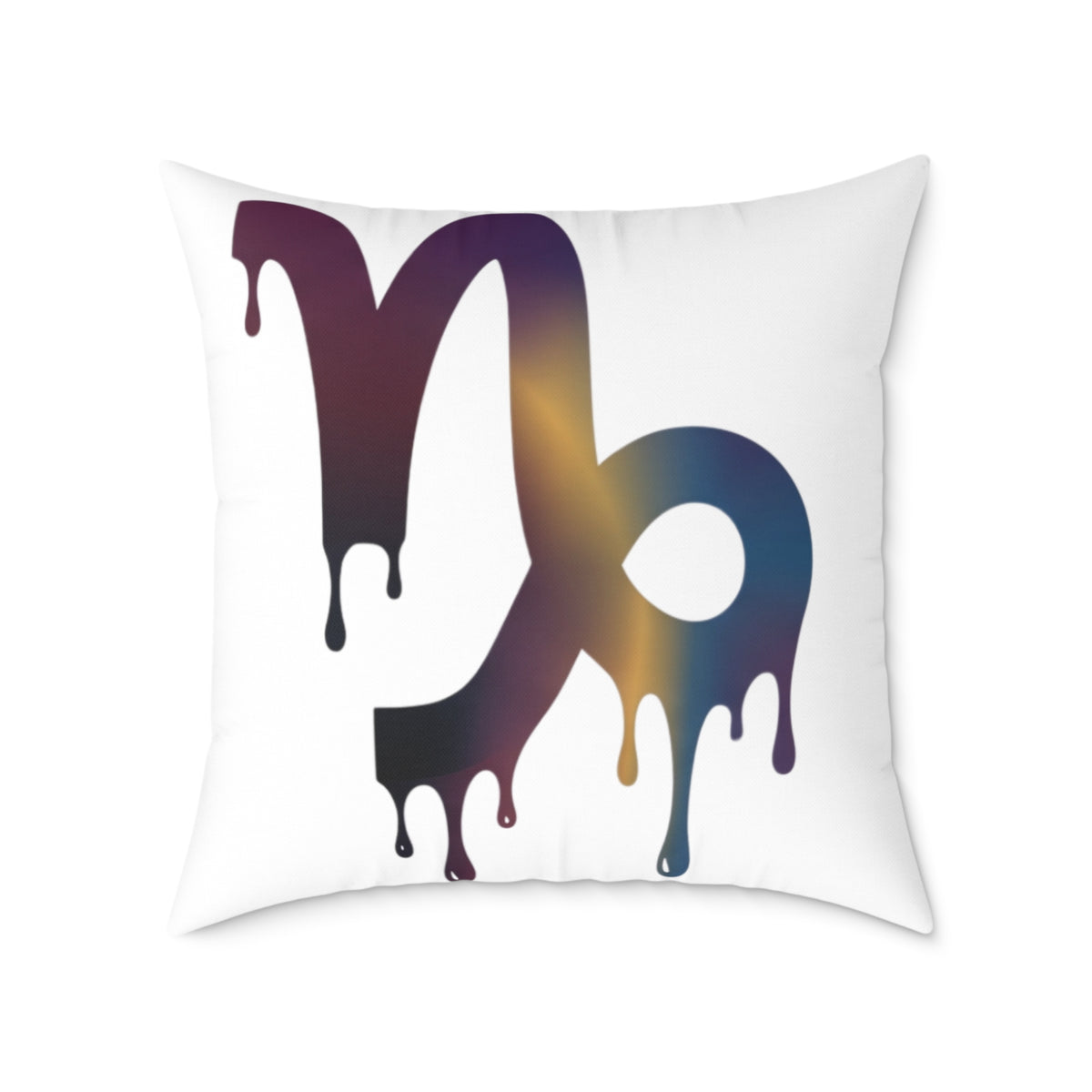 Capricorn Drip Zodiac Pillow — Astrological Decorative Throw Cushion