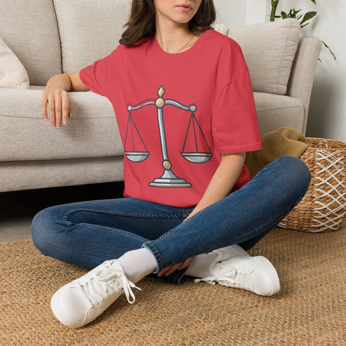 Libra Scales T-Shirt — Zodiac Balance Graphic Tee