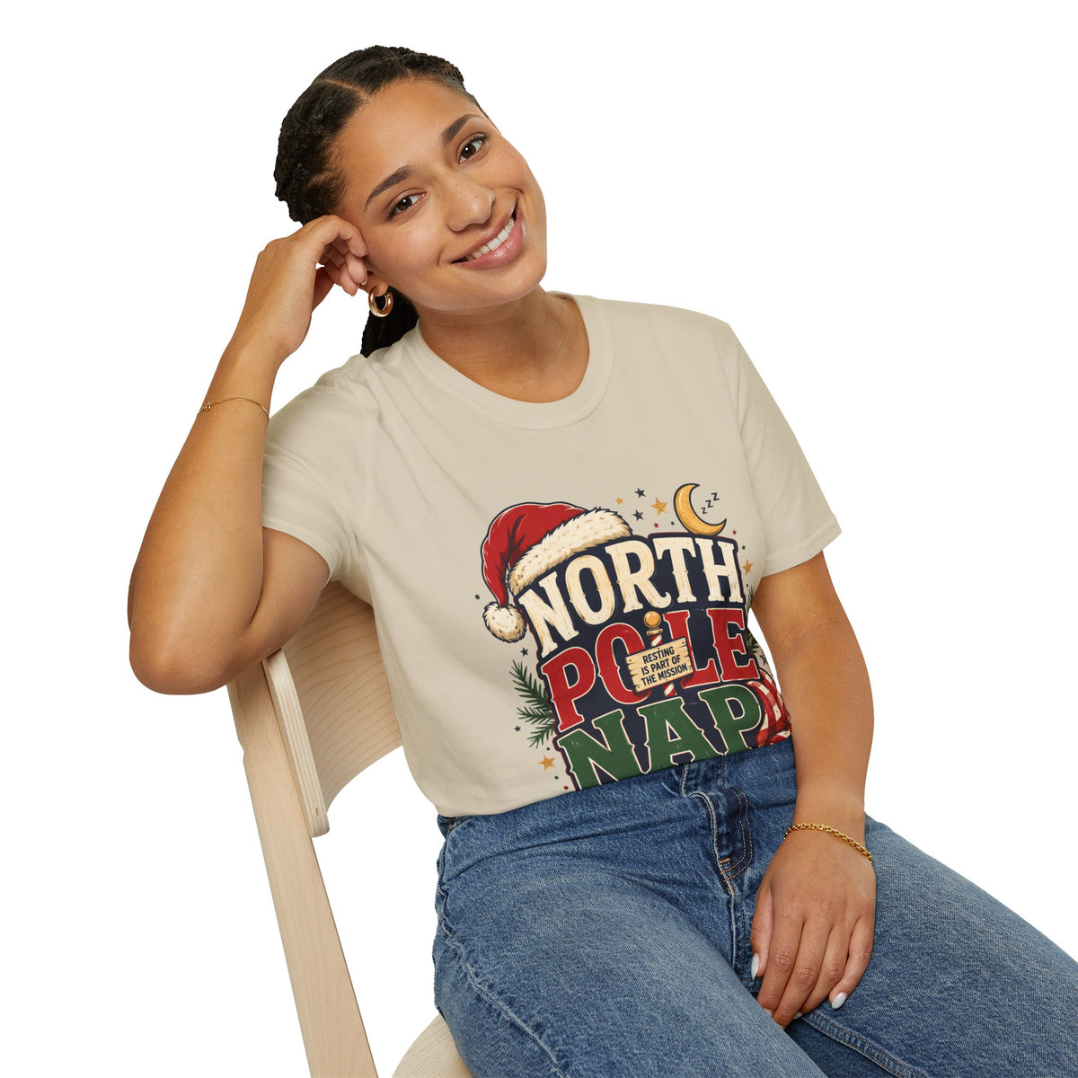 North Pole Nap Team T-Shirt — Funny Christmas Sleepy Holiday Tee