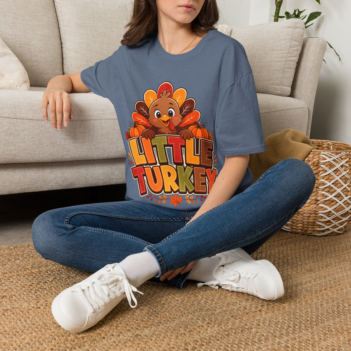 Thanksgiving T-Shirt Little Turkey T‑Shirt – Cute Thanksgiving Kids & Family Tee