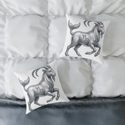 Capricorn Zodiac Pillow — Silver Goat Astrology Throw Pillow
