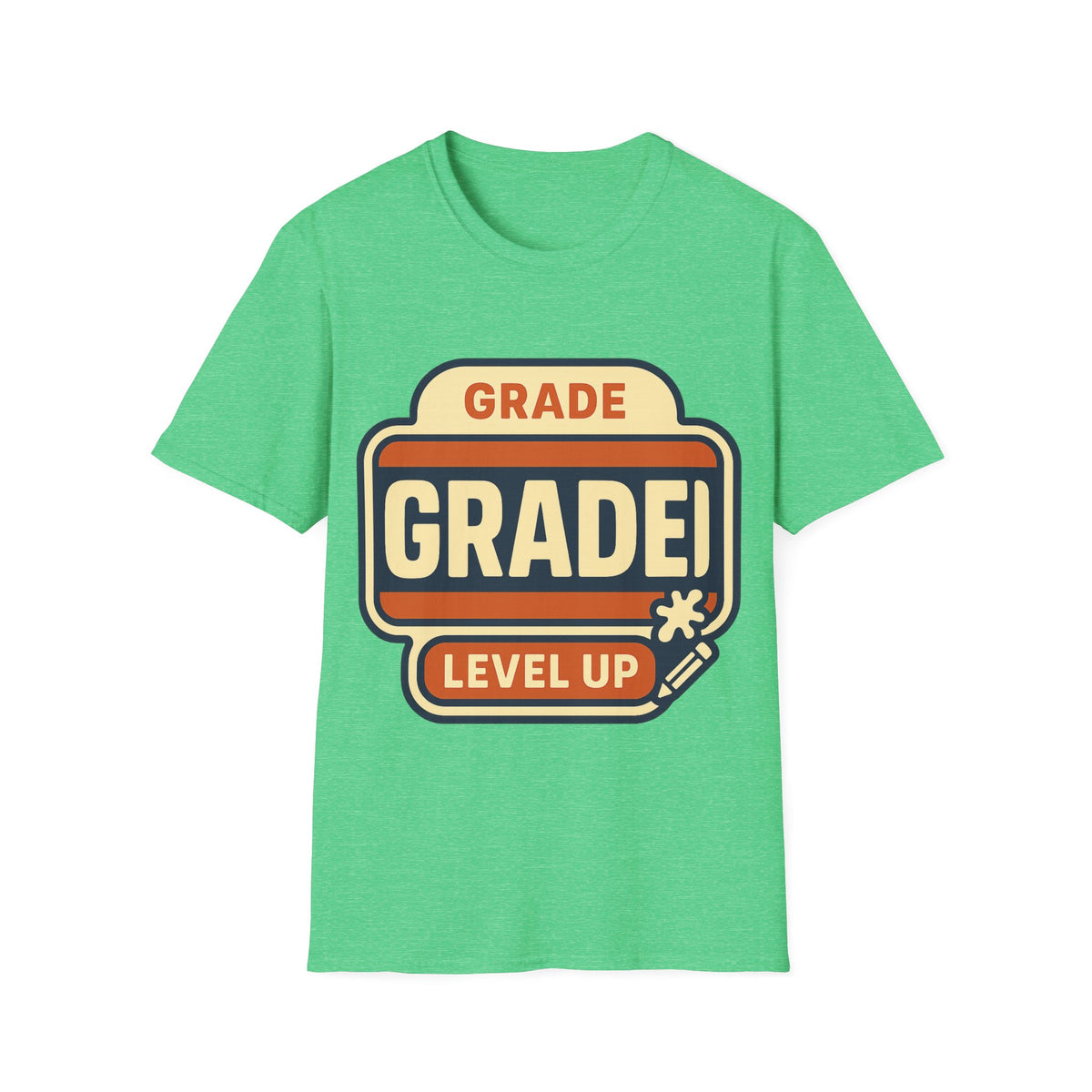Grade Up Retro Badge T‑Shirt — "GRADE! LEVEL UP" Gamer Teacher Gift - Trending Now - August 2026