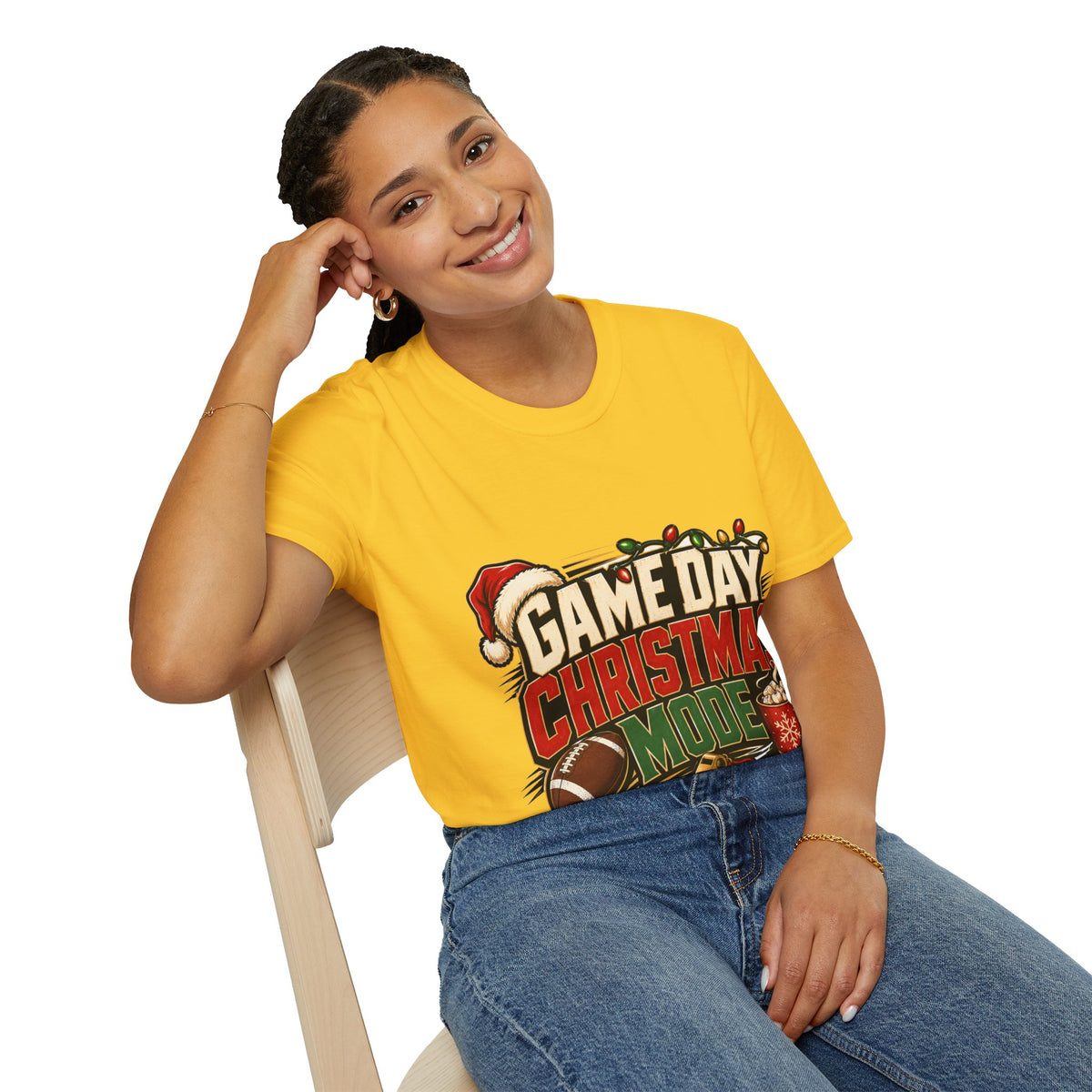 Game Day Christmas T-Shirt — Football Holiday Mode Tee