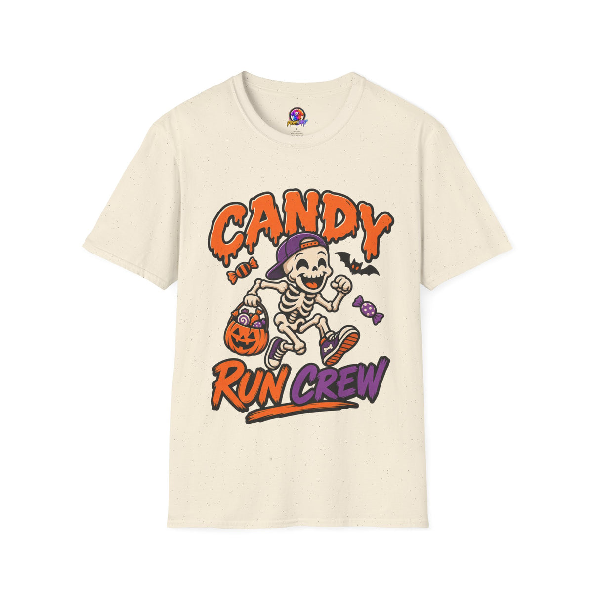 Candy Run Crew T-Shirt — Halloween Skeleton Trick-or-Treat Tee