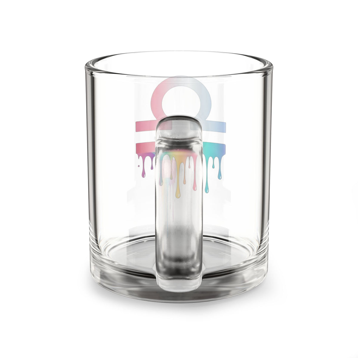 Libra Drip Glass Mug — Astrological Zodiac Coffee Cup (10oz)