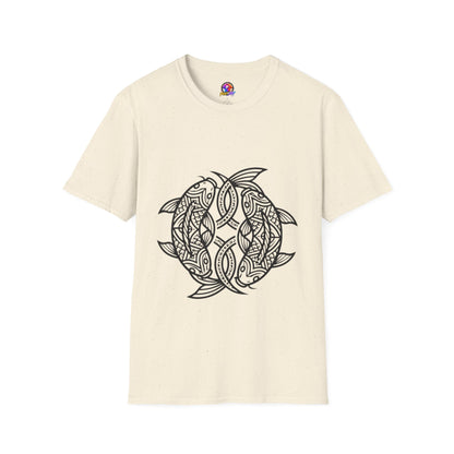 T-Shirt — Intricate Tribal Turtle Line Art Graphic Tee