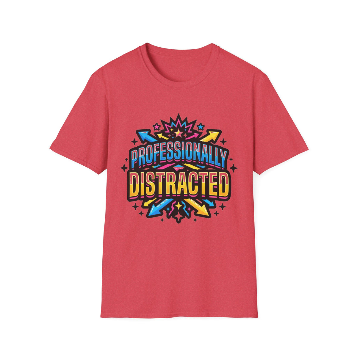 Black T-Shirt with Colorful Carnival 'Unvaccinated' Graphic – Statement Tee for Festivals & Activism - Trending Now - August 2026