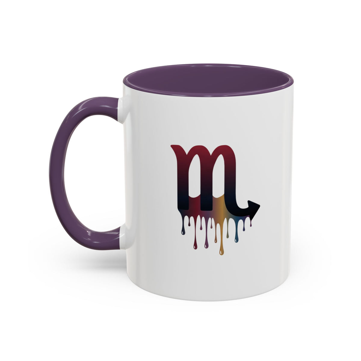 Scorpio Drip Accent Coffee Mug – Zodiac Scorpio Symbol Ceramic Mug