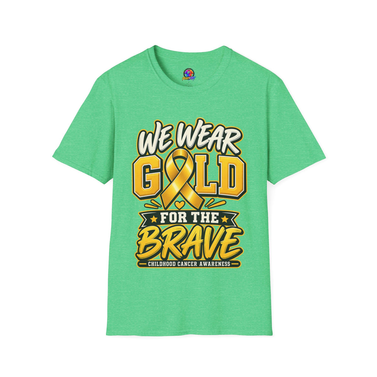 Childhood Cancer Awareness T-Shirt — "We Wear Gold For The Brave"