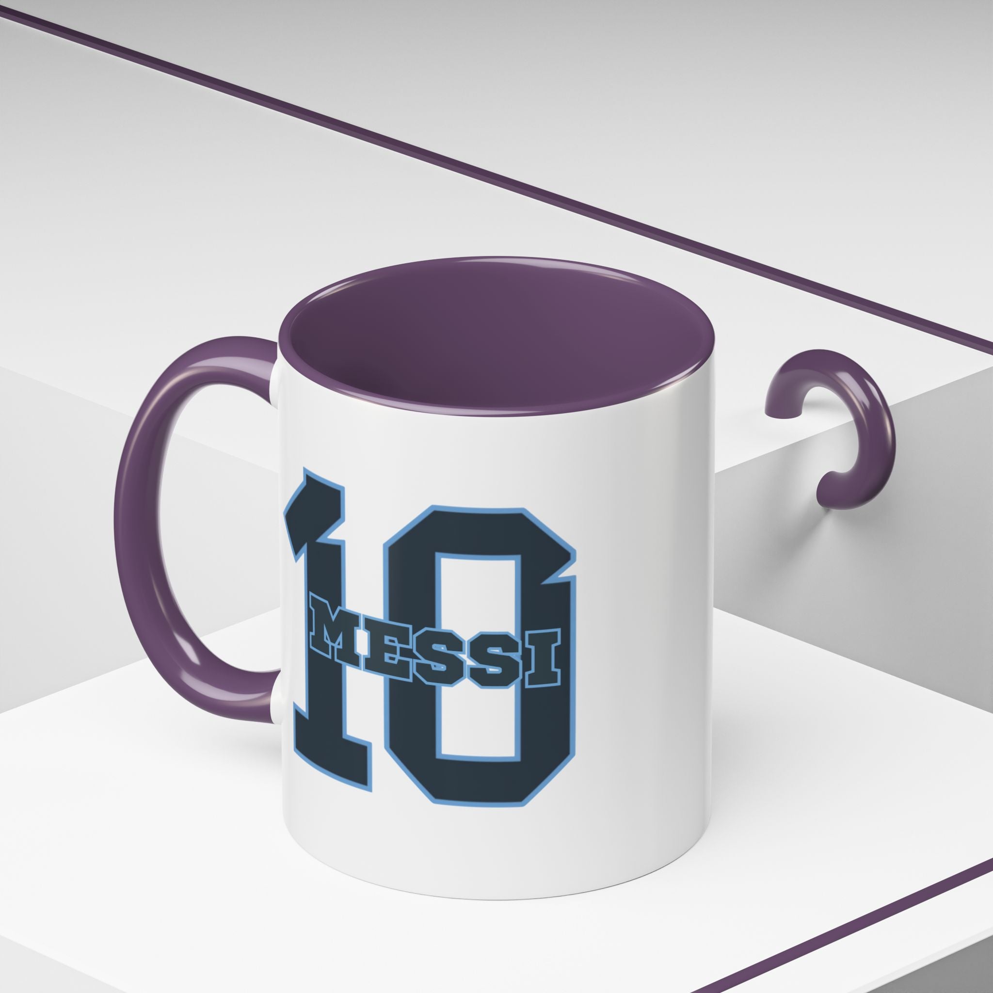 10 'Messi' Accent Coffee Mug — Soccer Jersey Number Coffee Cup
