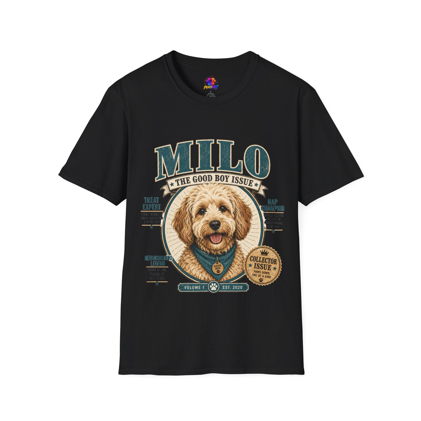 Milo 'The Good Boy Issue' T-Shirt — Cute Dog Portrait Tee