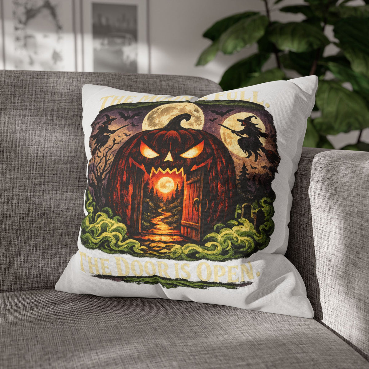 Halloween Pumpkin Door Decorative Pillowcase