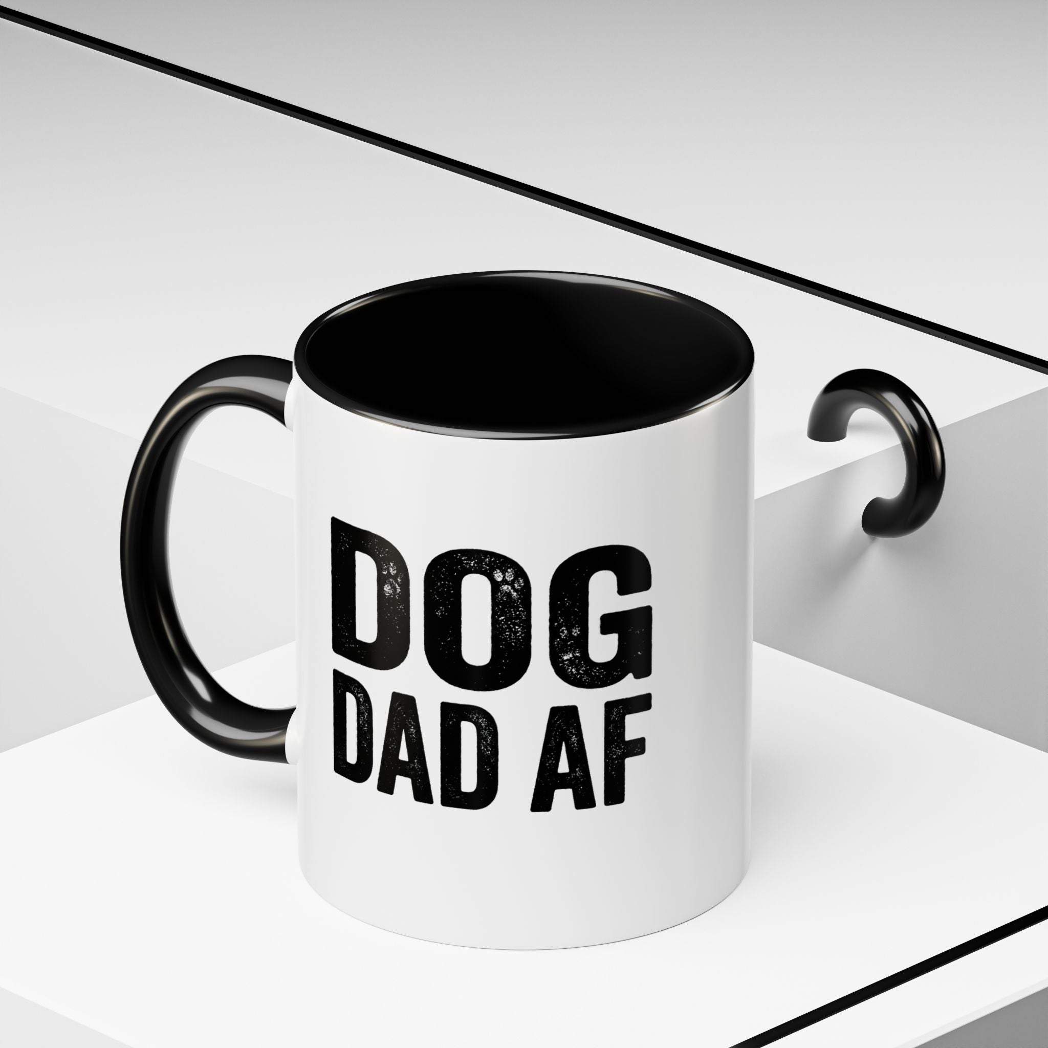 Funny Dog Dad AF Coffee Mug – Funny Black Accen Gift for Dog Lovers