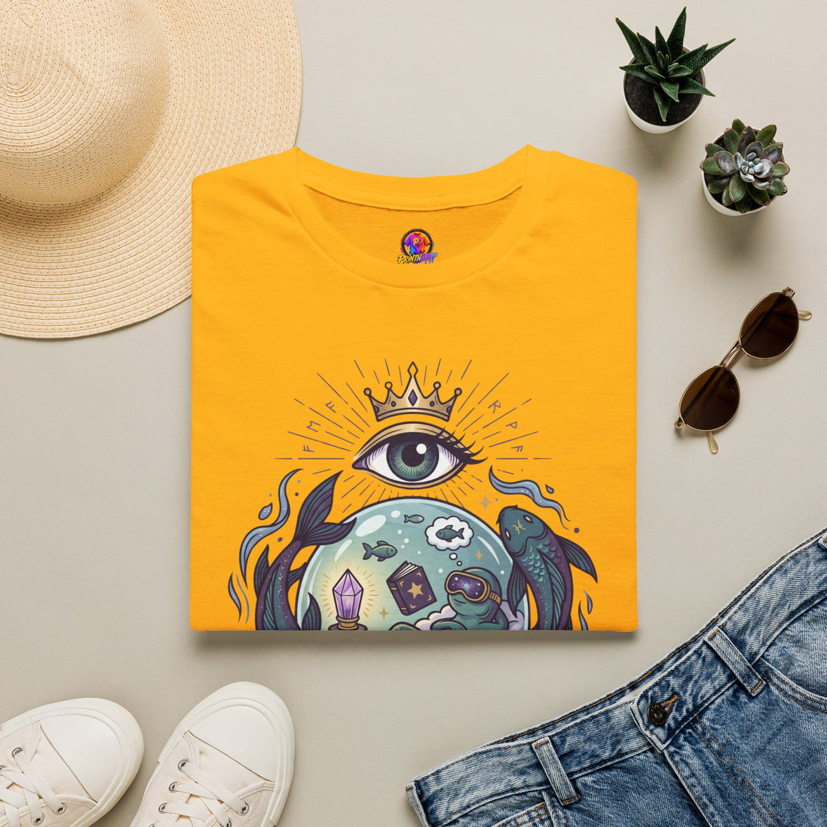 Pisces Dreamworld T-Shirt — "Living in My Own Dreamworld" Mystic Zodiac Tee