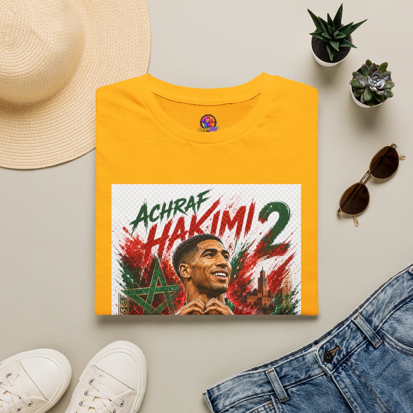 Achraf Hakimi #2 Soccer T-Shirt — Morocco Football Fan Tee