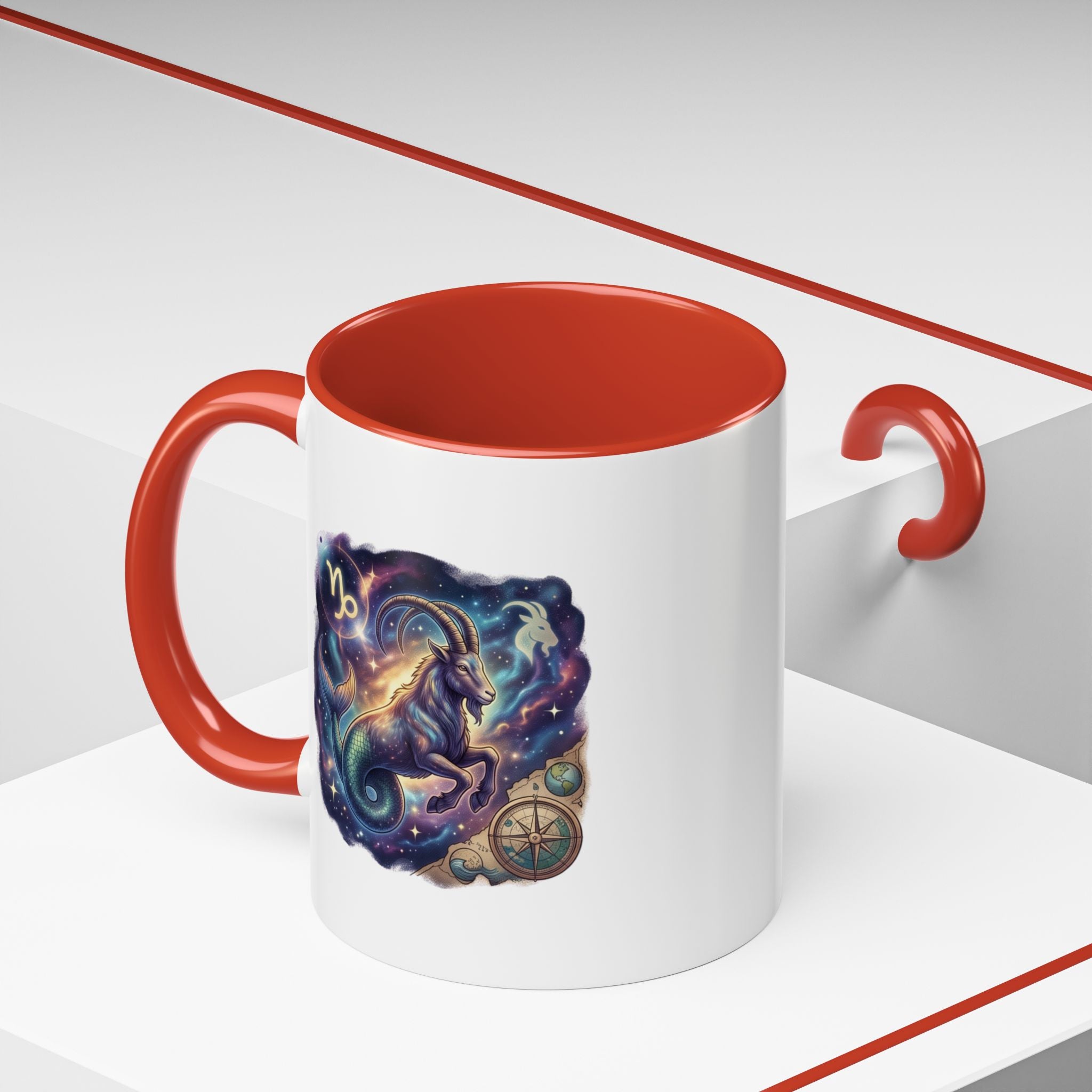 Capricorn Zodiac Coffee Mug — Celestial Goat Astrology Accent Mug