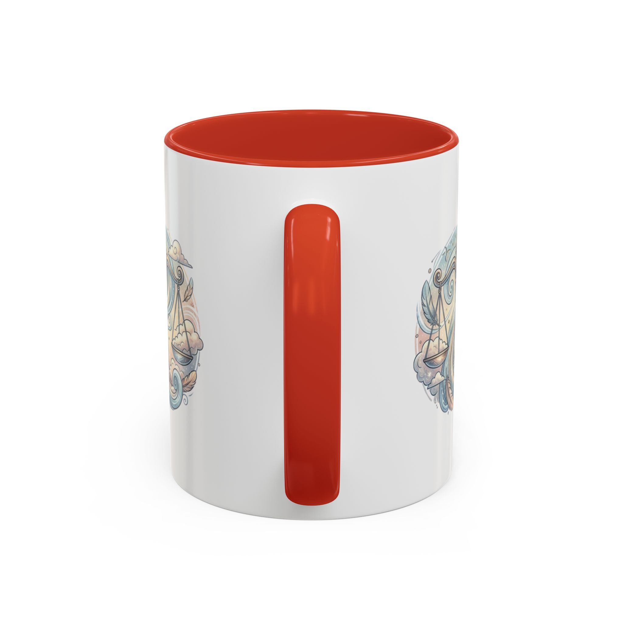Libra Zodiac Coffee Mug — Balance Scales Astrological Accent Mug