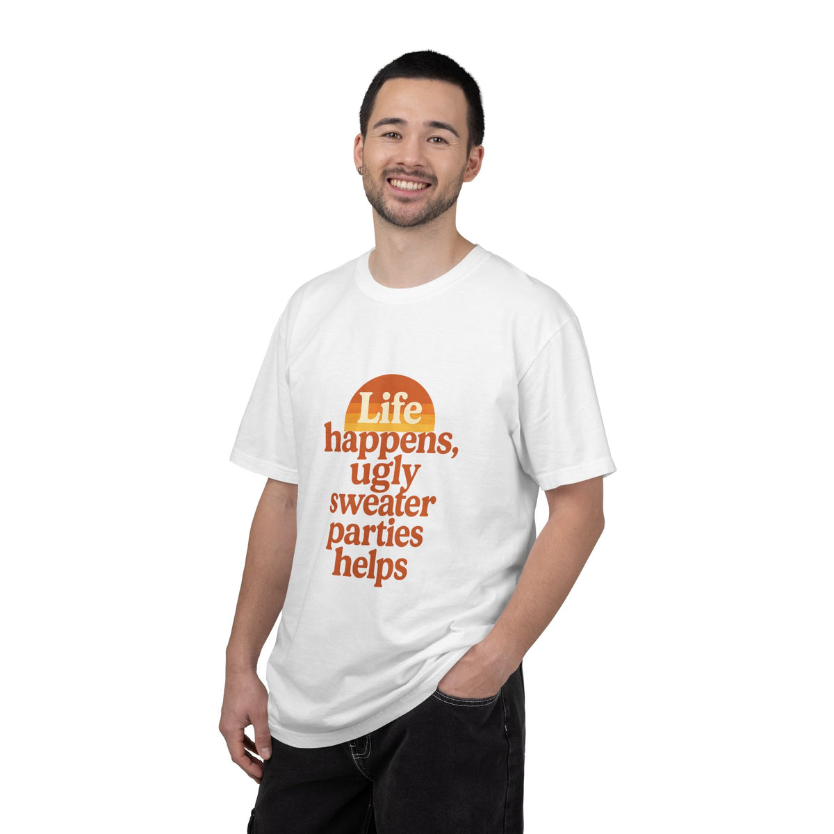 Life Happens Ugly Sweater Parties Helps T-Shirt - Trending Now - October 2026
