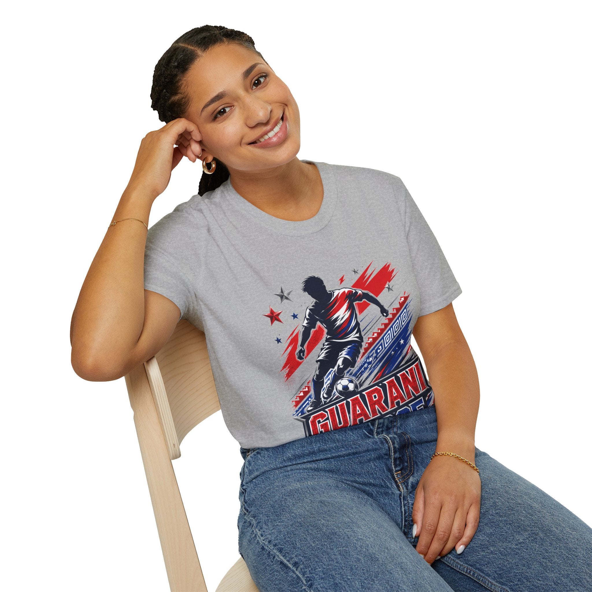 Paraguay Guarani Force Soccer T-Shirt — Red, White & Blue Futbol Fan Tee