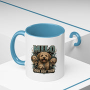 Milo Bailey Dog Dad Mom Milo "Good Boy Tour" Accent Coffee Mug – Personalized Dog Lover Gift