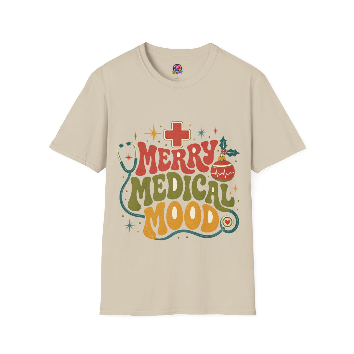 Merry Medical Mood T-Shirt — Christmas Nurse & Healthcare Holiday Tee