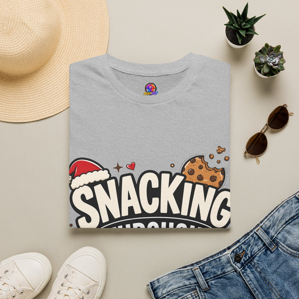 Snacking Through Christmas T-Shirt — Funny Holiday Cookie Tee
