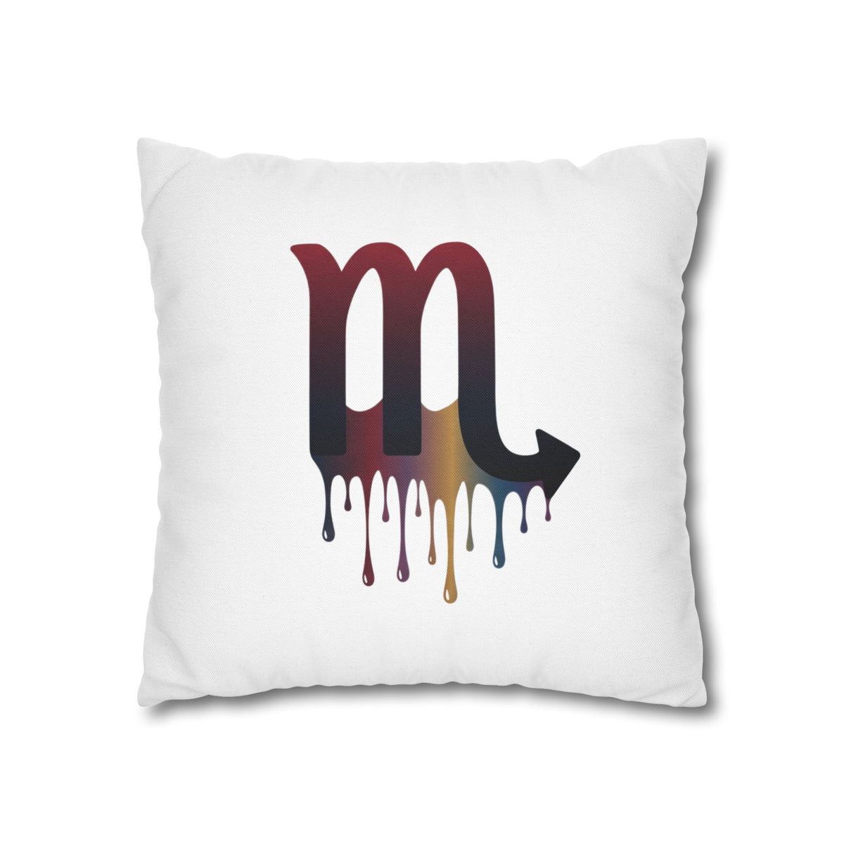 Dripping Scorpio Zodiac Pillowcase — Astrology Sign Decorative Throw Pillow