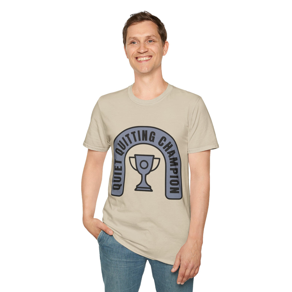 Quiet Quitting Champion T-Shirt — Funny Workplace Trophy Tee - Trending Now - August 2026