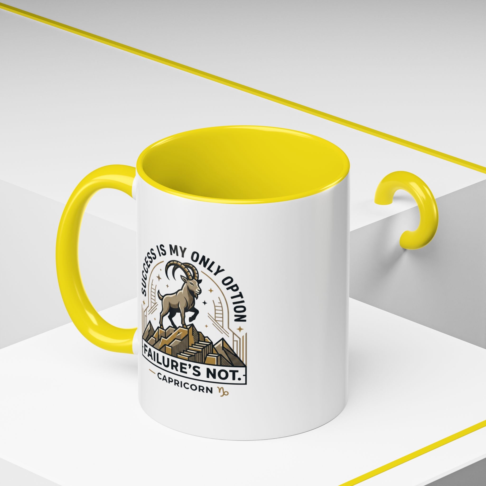 Capricorn Coffee Mug – "Success Is My Only Option, Failure's Not" Zodiac Gift