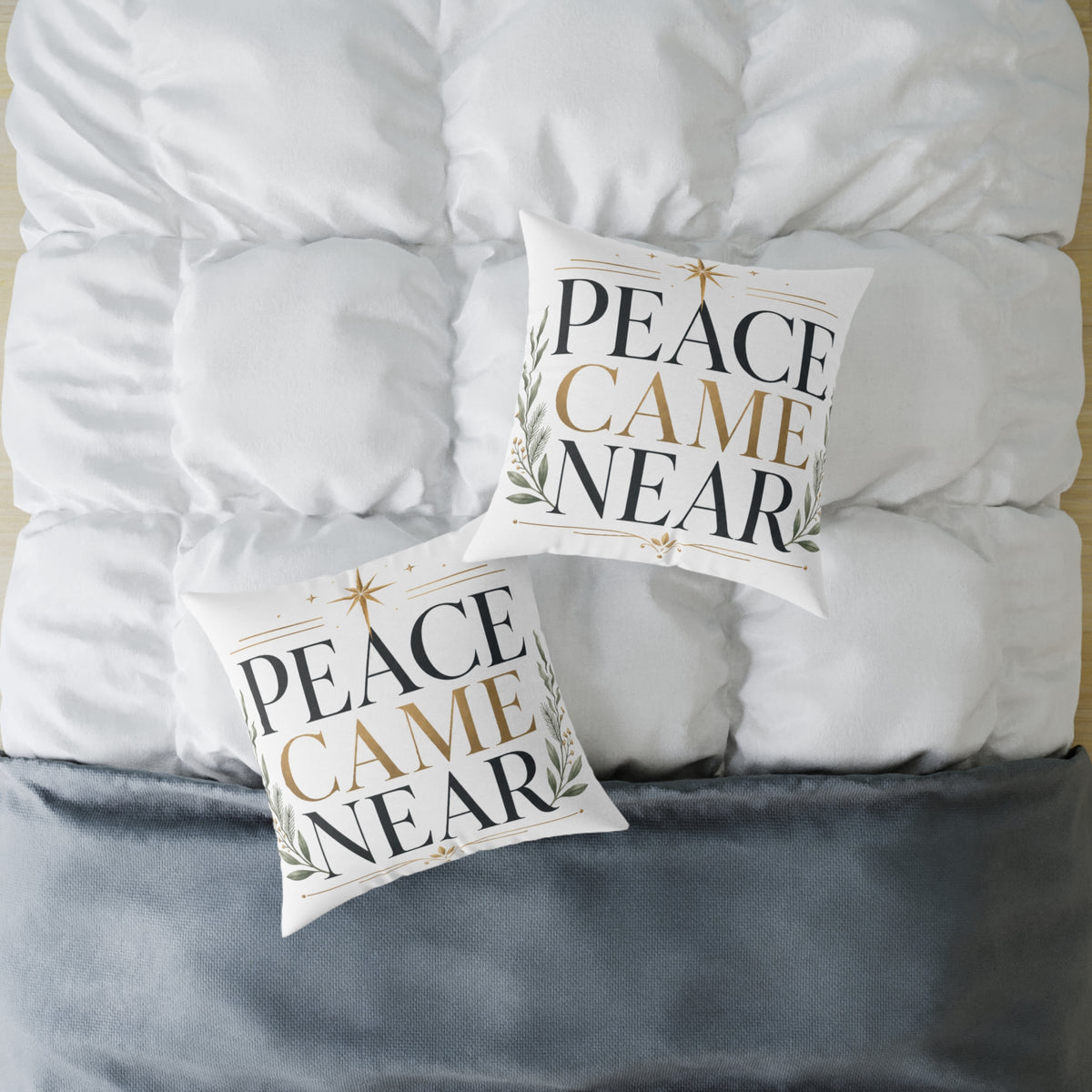 Christmas Peace Came Near Pillow – Christmas Holiday Decorative Throw Cushion