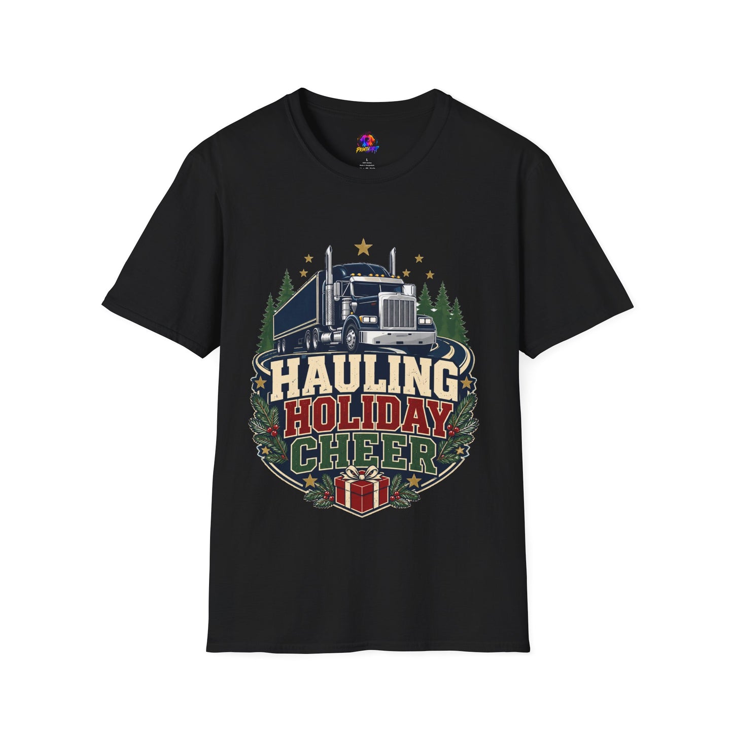 Christmas Truck T‑Shirt — "Hauling Holiday Cheer" Festive Trucker Tee