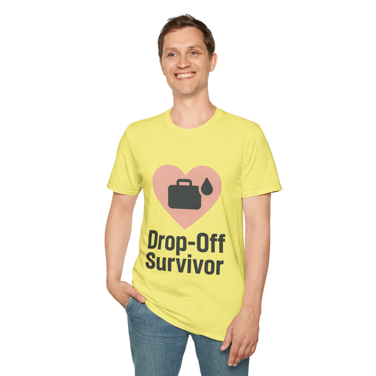 Drop-Off Survivor T-Shirt — Heart & Inkjet Printer Rescue Tee - Trending Now - August 2026