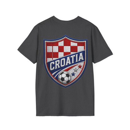 Checkered Glory T-Shirt — Croatia Soccer Fan Tee