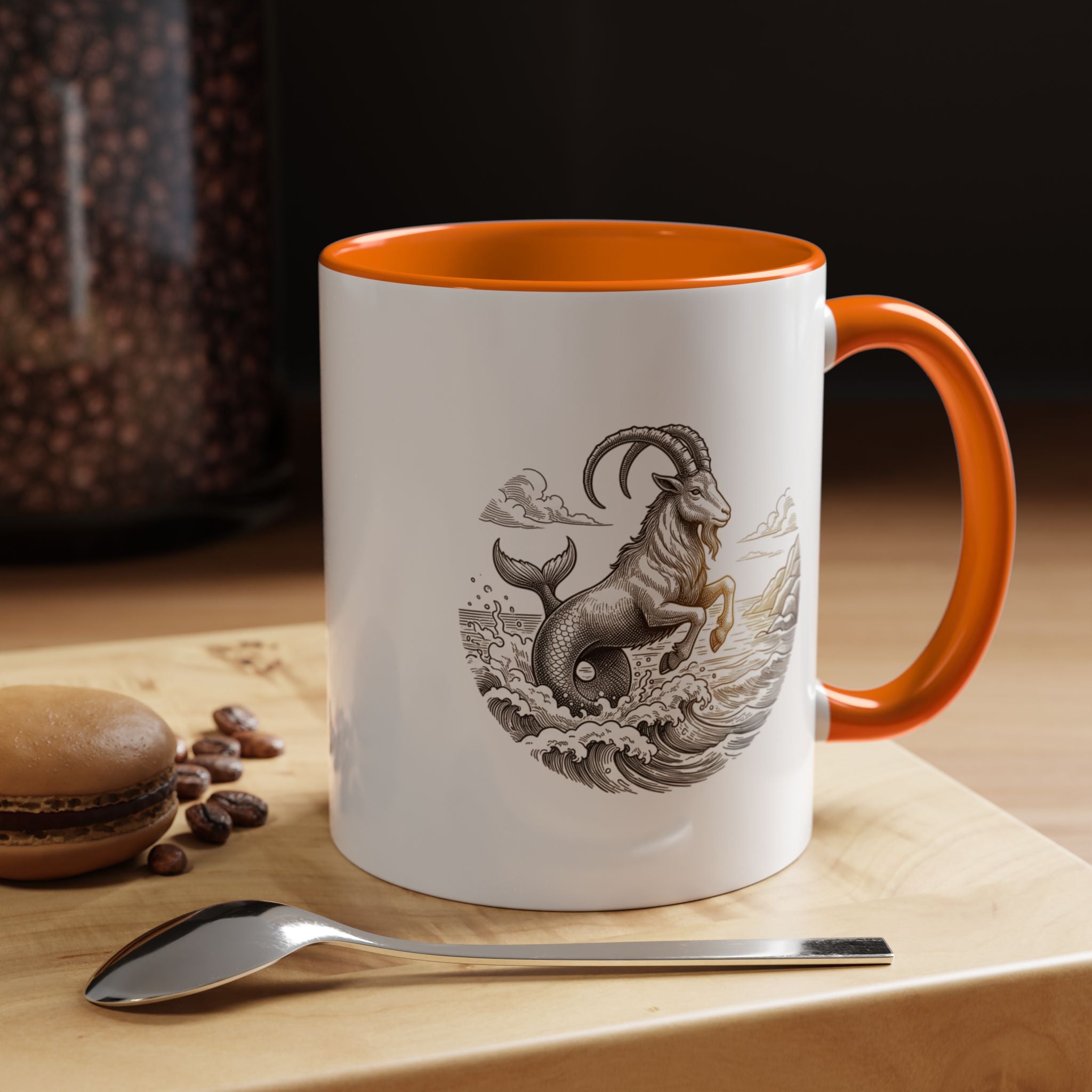 Capricorn Goat Mermaid Coffee Mug — Zodiac Capricorn Accent Mug