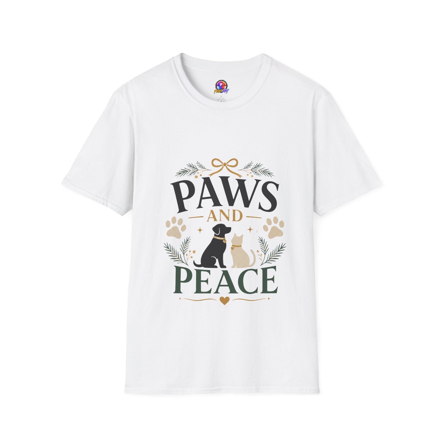 Paws and Peace T-Shirt — Cozy Pet Lover Tee