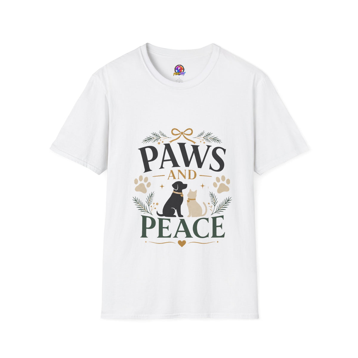 Paws and Peace T-Shirt — Cozy Pet Lover Tee